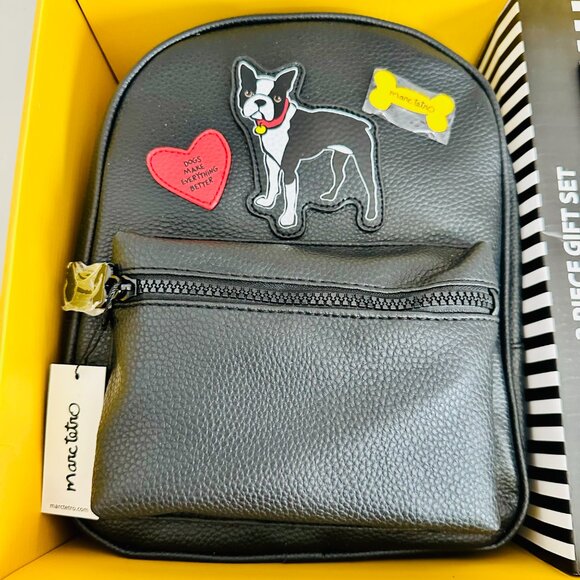 MARC TETRO 3-PIECE MINI BACKPACK KEYCHAIN CARD HOLDER DOG PATCH GIFT SET main image 5